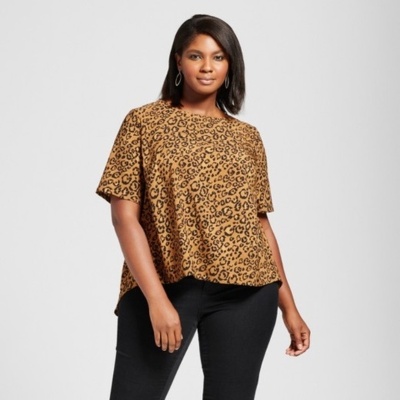 Ava & Viv Tops - New AVA & VIV Animal Print Back Detail Blouse [B6]